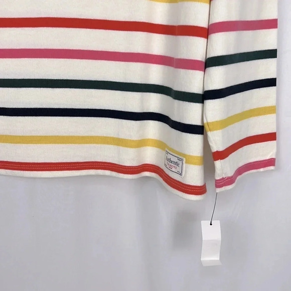 Talbots Authentic New Women’s XL Stripe Bateau Neckline Long Sleeve Tee - Picture 4 of 7